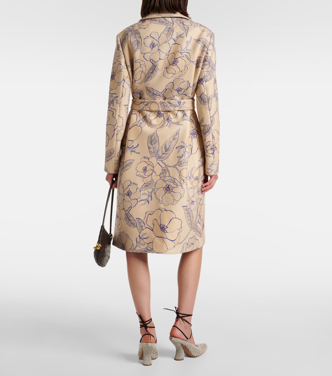 Trench in misto lana con stampa | Dries Van Noten