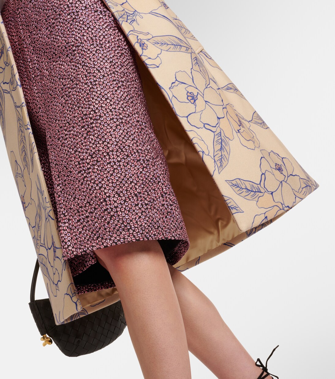 Trench in misto lana con stampa | Dries Van Noten