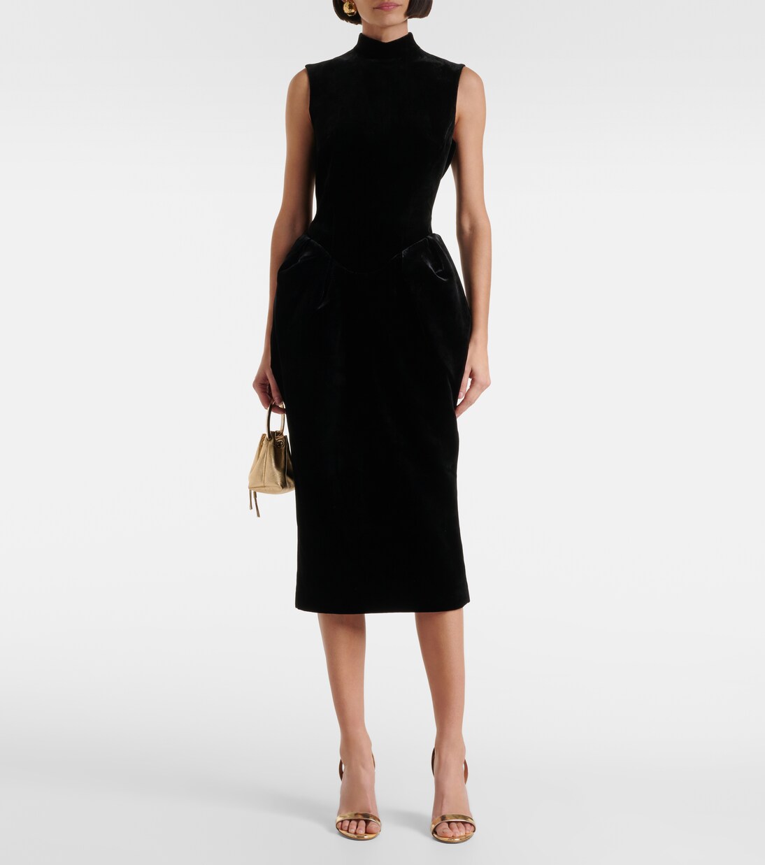 Velvet midi dress | Rasario