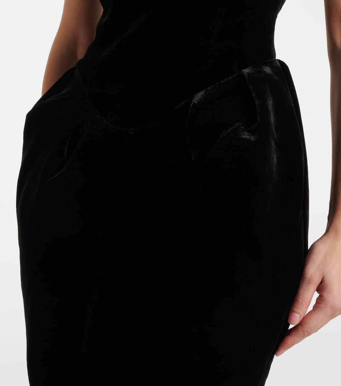 Velvet midi dress | Rasario