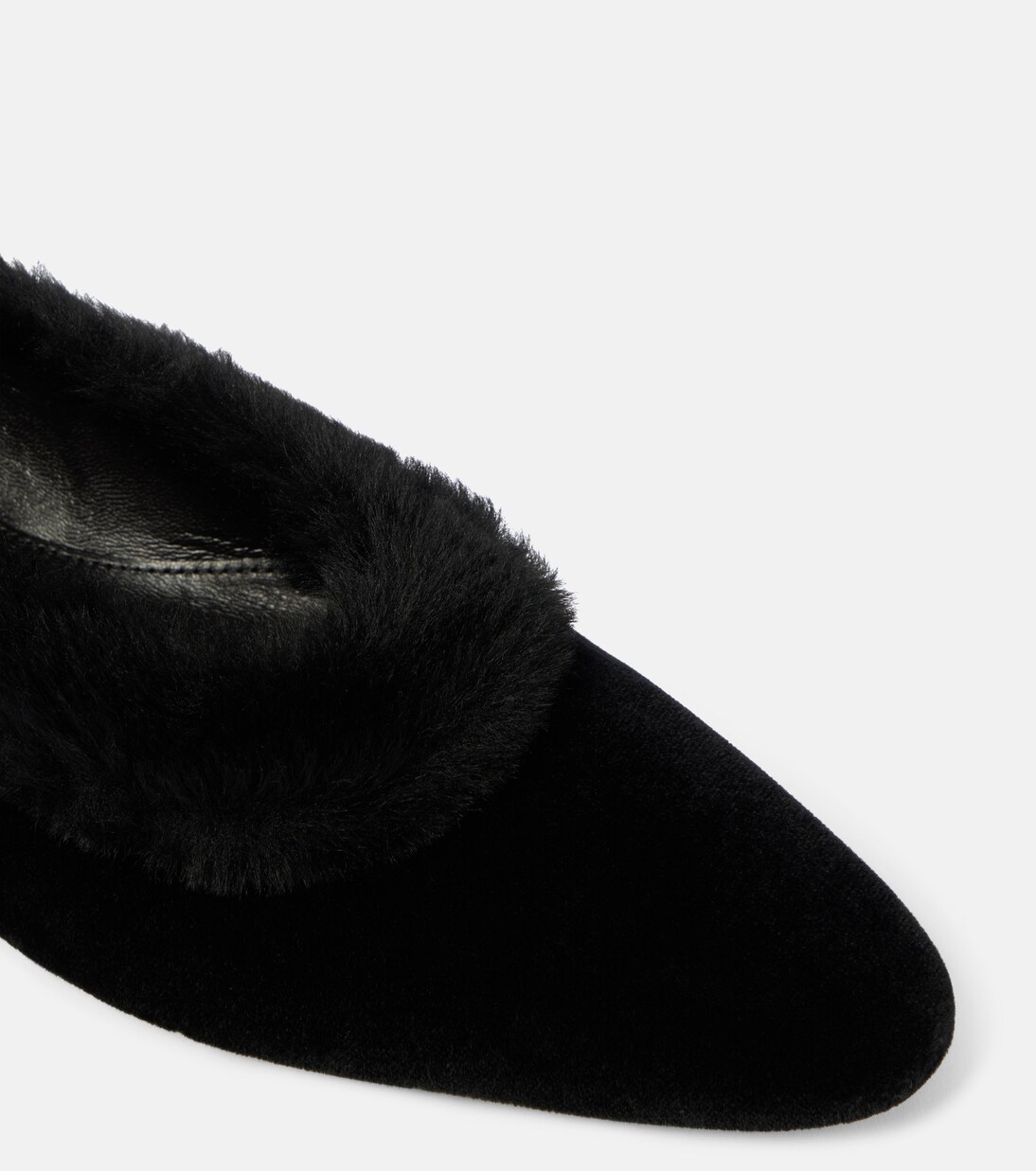 Ballerinas aus Samt mit Shearling | Toteme