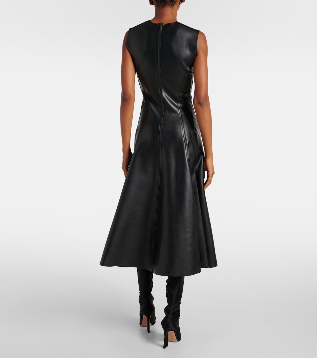 Midikleid Grace aus Lederimitat | Norma Kamali