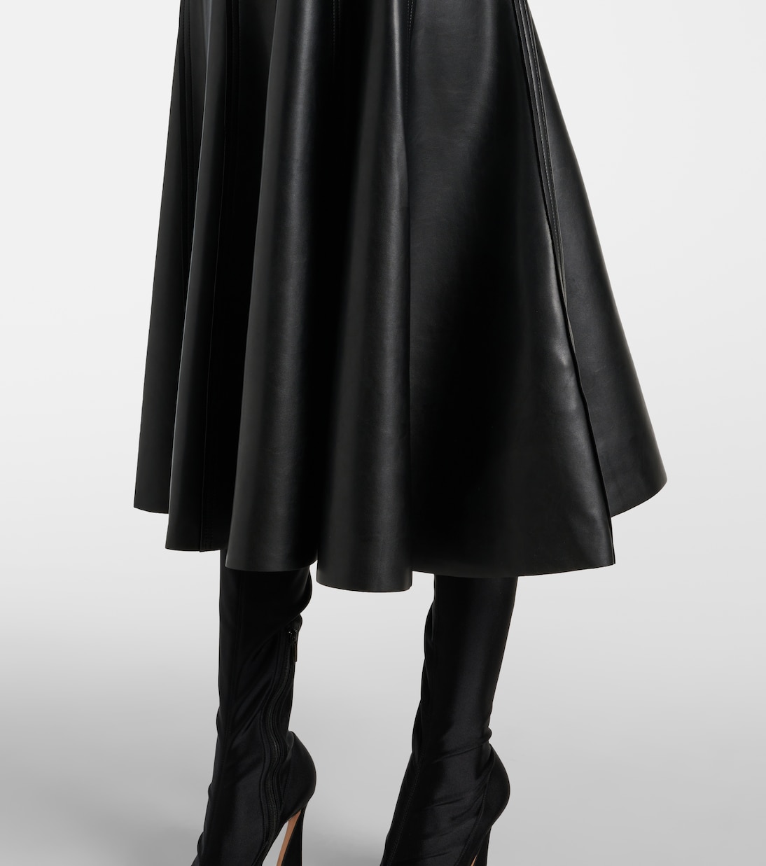 Midikleid Grace aus Lederimitat | Norma Kamali