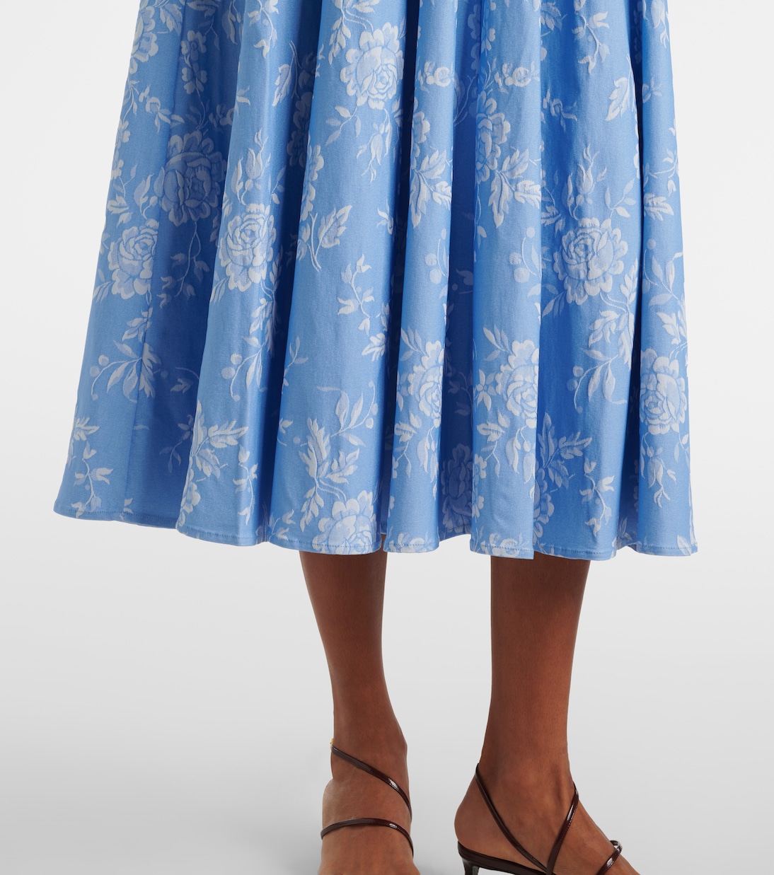 Robe corset Wells plissée à fleurs | Staud