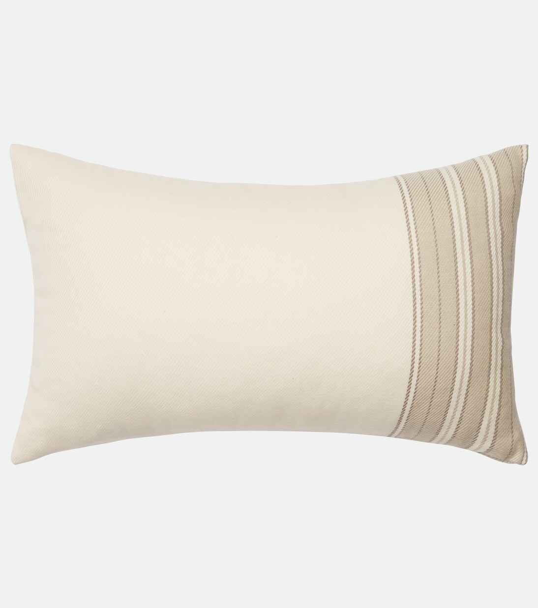 Suitcase striped cotton and cashmere cushion | Loro Piana