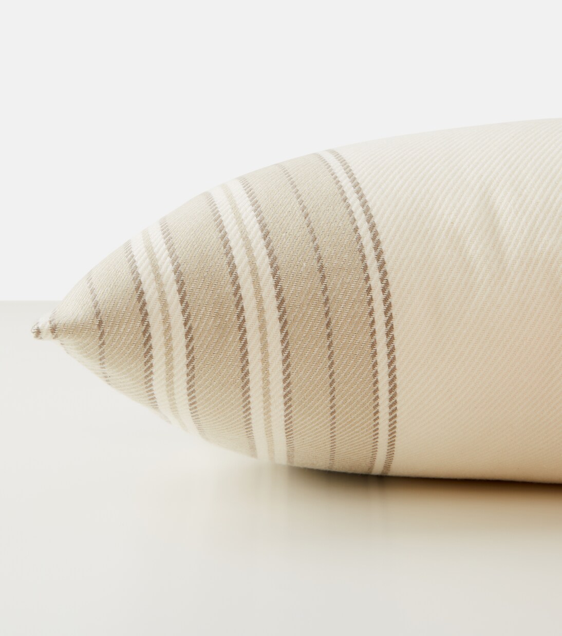 Suitcase striped cotton and cashmere cushion | Loro Piana