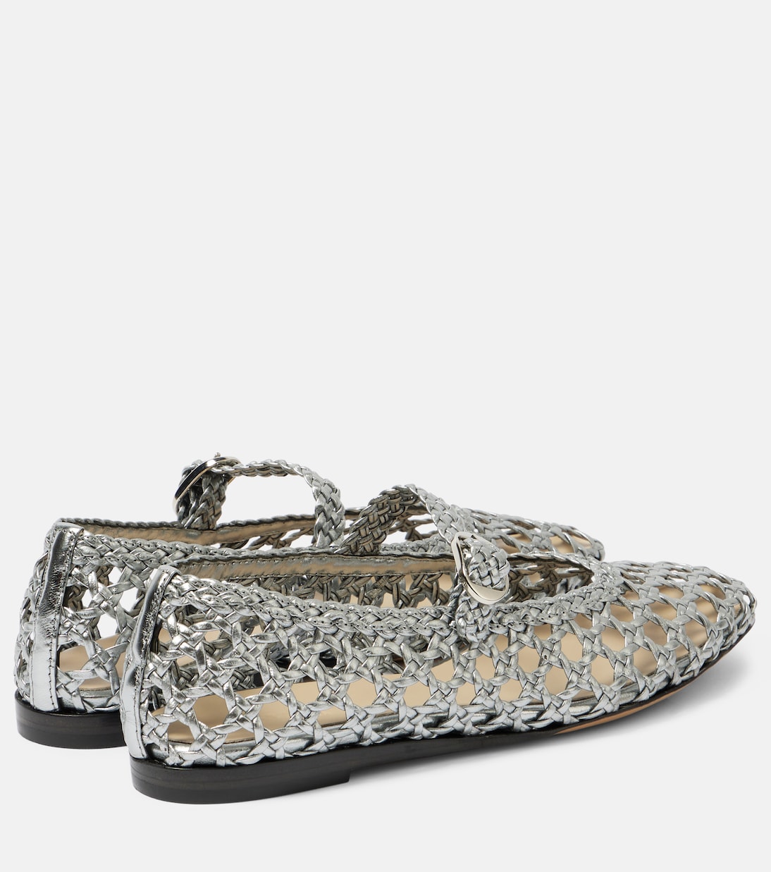 Woven leather Mary Jane flats | Le Monde Béryl