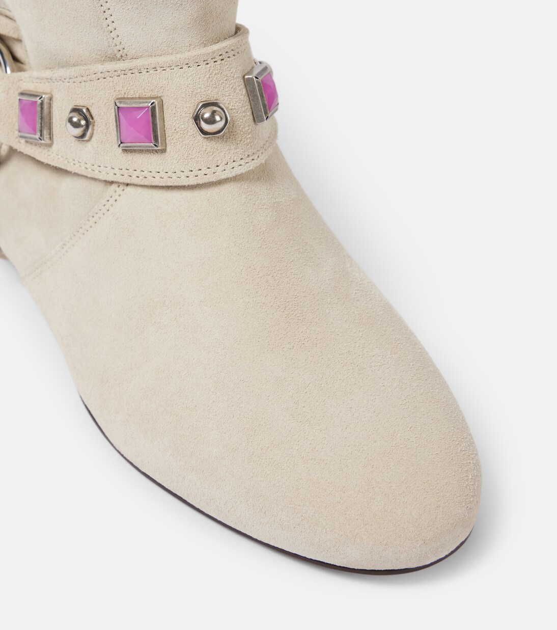 Bestickte Stiefel Soksa aus Veloursleder | Isabel Marant