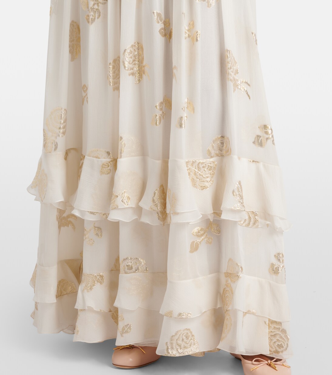 Floral jacquard muslin maxi skirt | Chloé