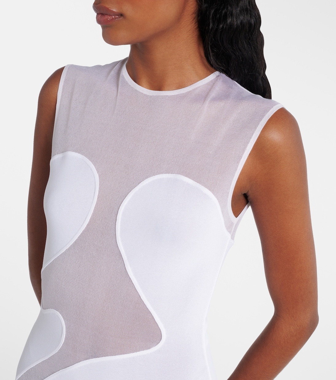 Maxikleid mit Mesh | Alaïa