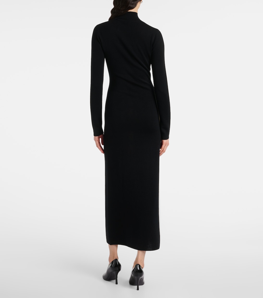 Robe longue en laine et soie | Joseph