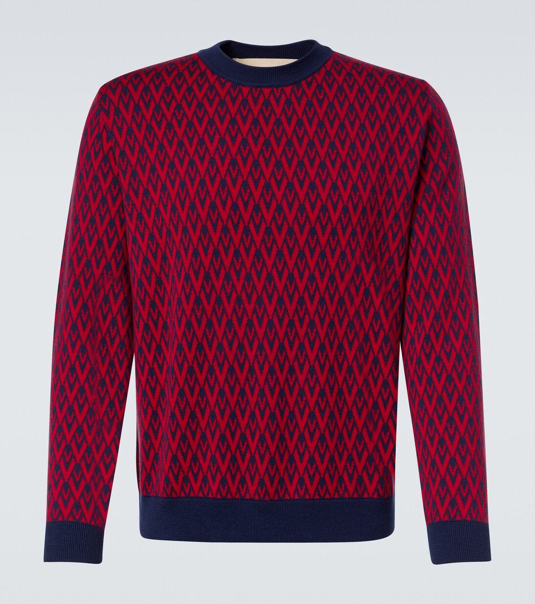 Toute La V virgin wool jacquard sweater | Valentino