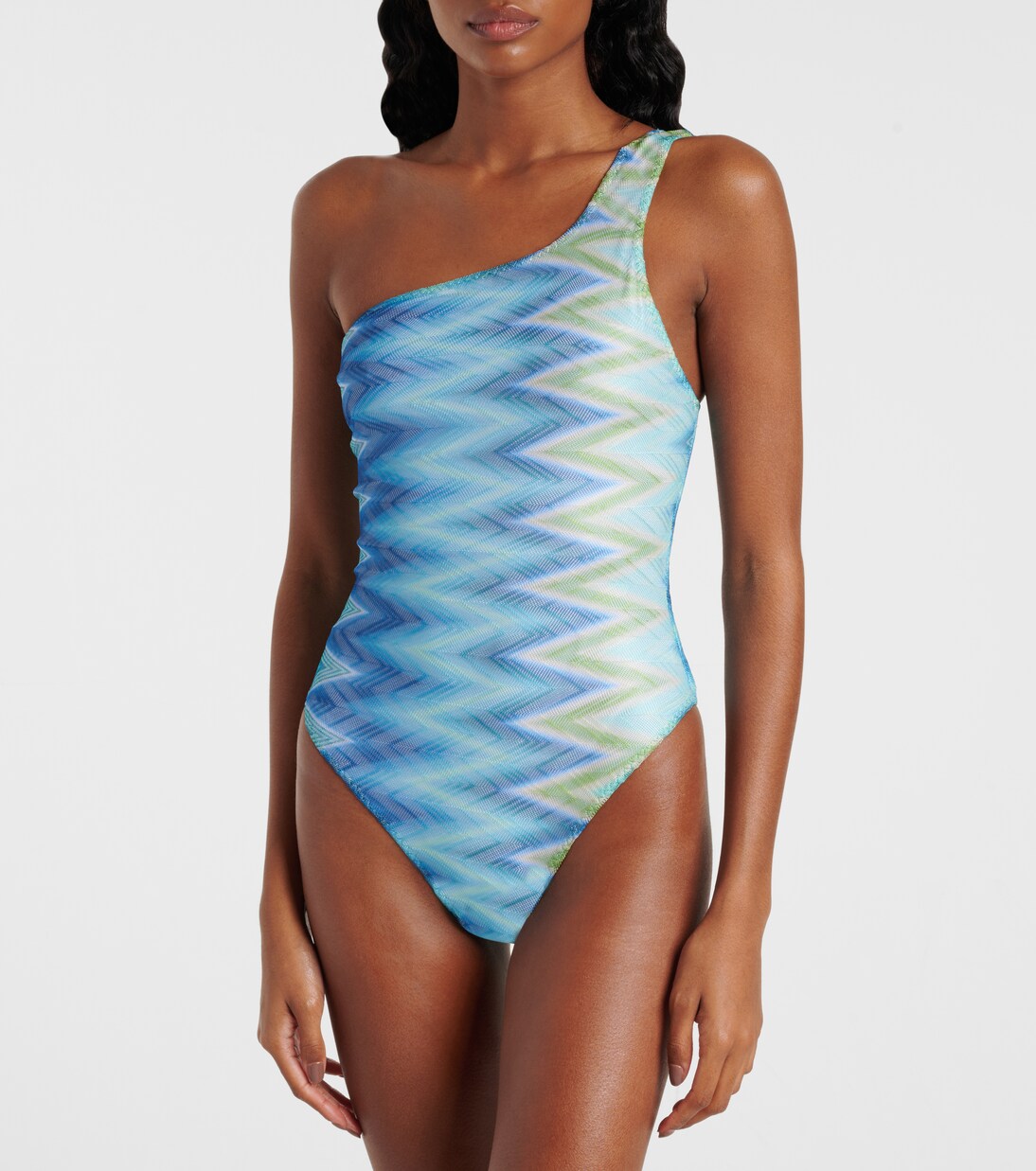 Zigzag one-shoulder swimsuit | Missoni