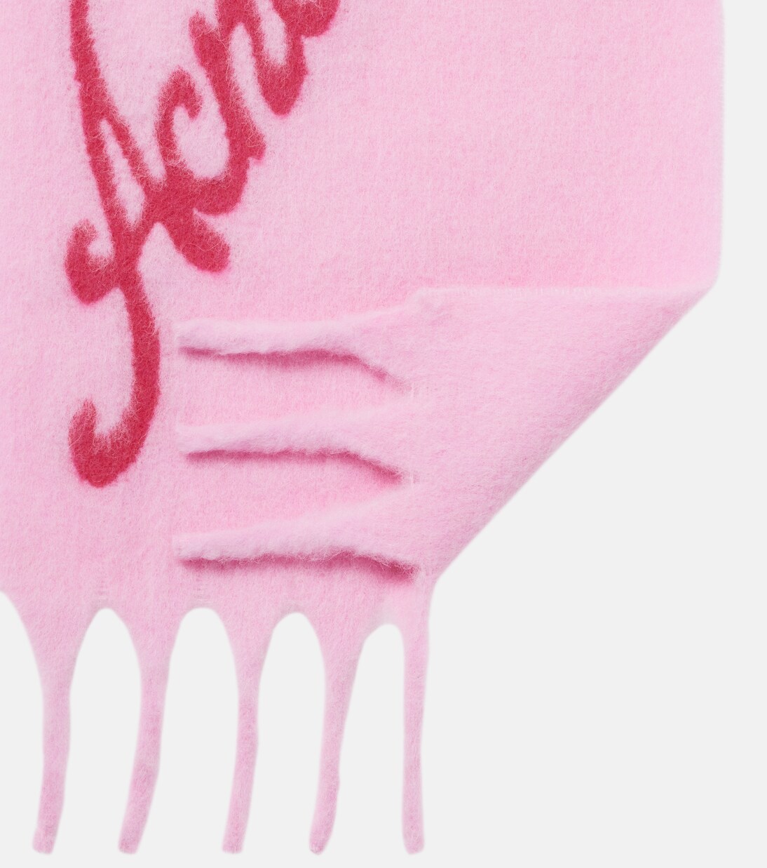 Écharpe en alpaga mélangé à logo | Acne Studios