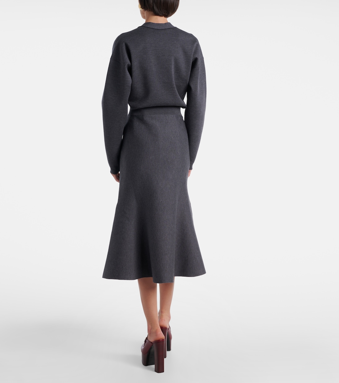 Wool-blend midi skirt | Gucci