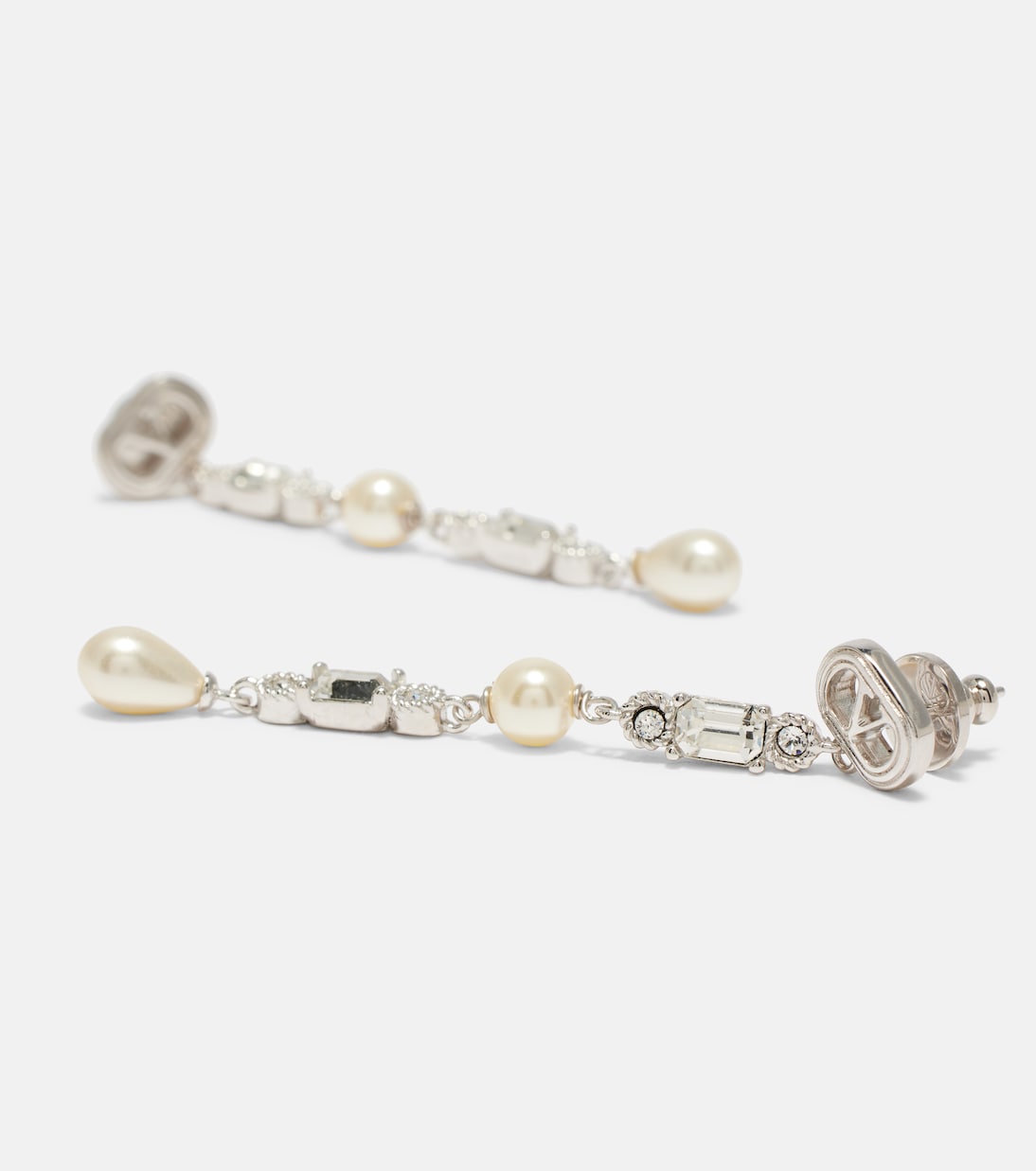 Boucles d’oreilles Ovalette VLogo Swarovski® à ornements | Valentino