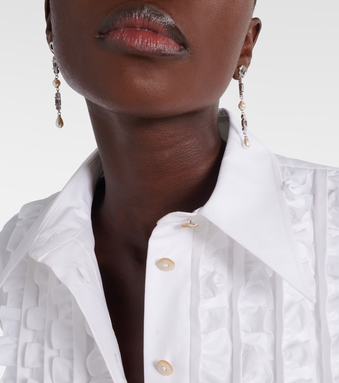 Boucles d’oreilles Ovalette VLogo Swarovski® à ornements | Valentino