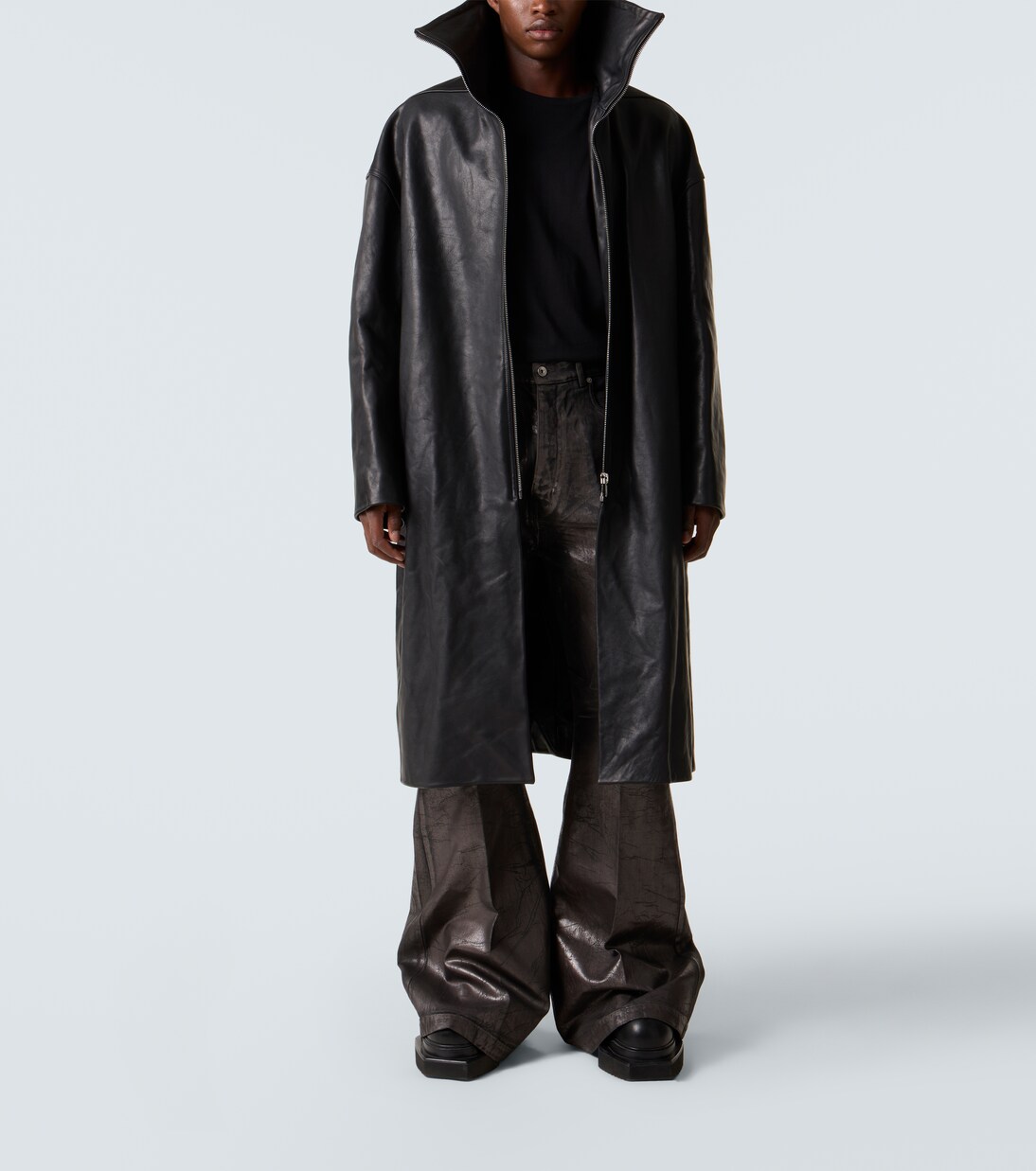 Coated wide-leg jeans | Rick Owens