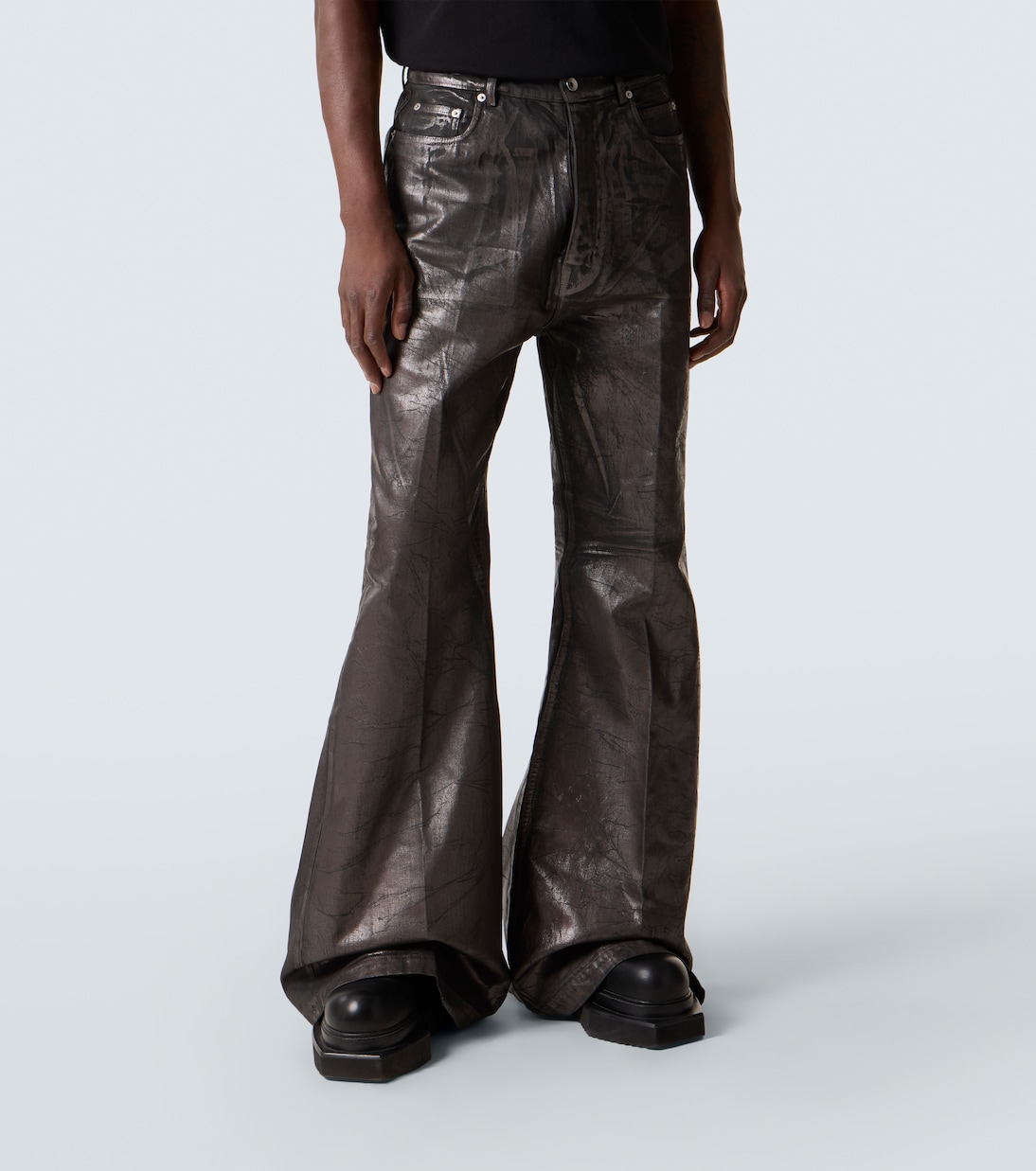 Coated wide-leg jeans | Rick Owens