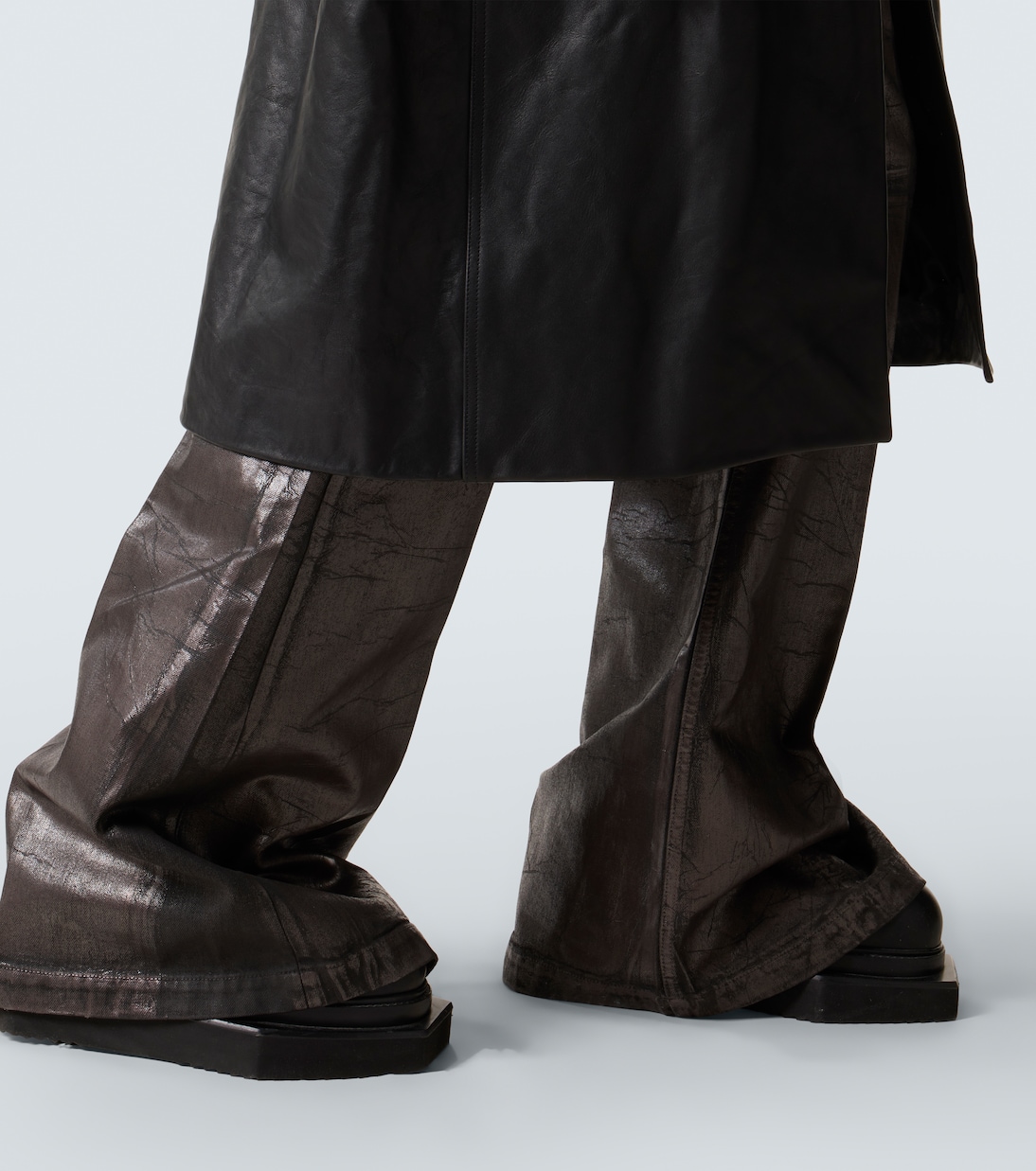 Coated wide-leg jeans | Rick Owens