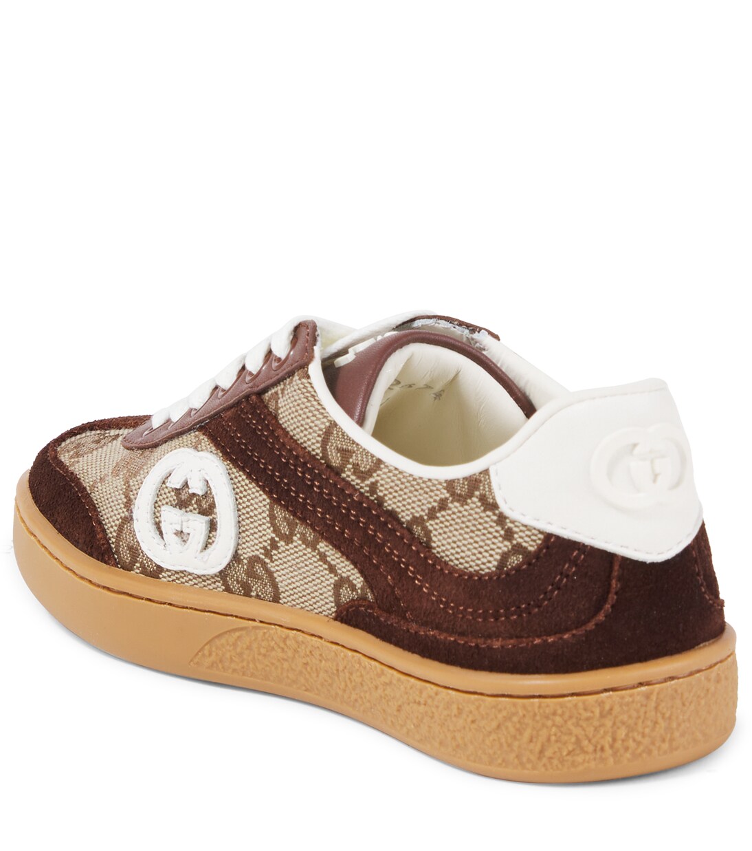 Interlocking G suede-trimmed sneakers | Gucci Kids