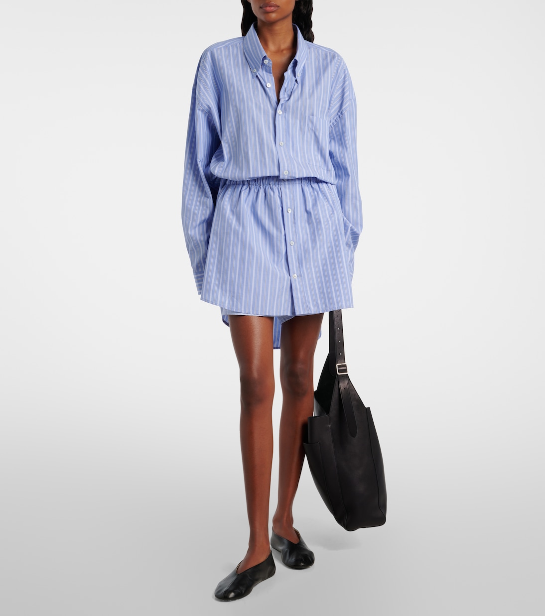 Striped cotton poplin jumpsuit | Maison Margiela