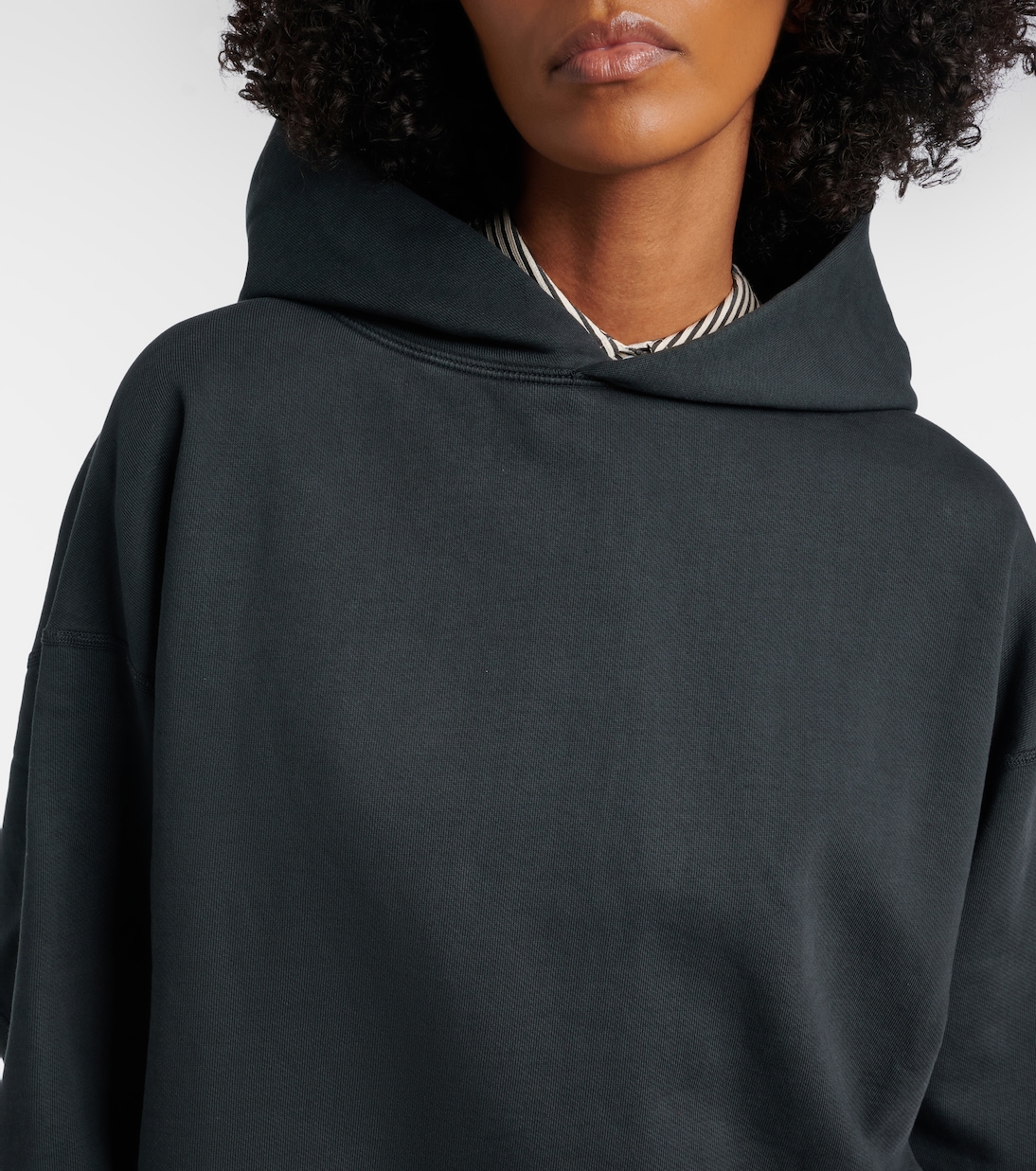 Relaxed cotton jersey hoodie | Slvrlake