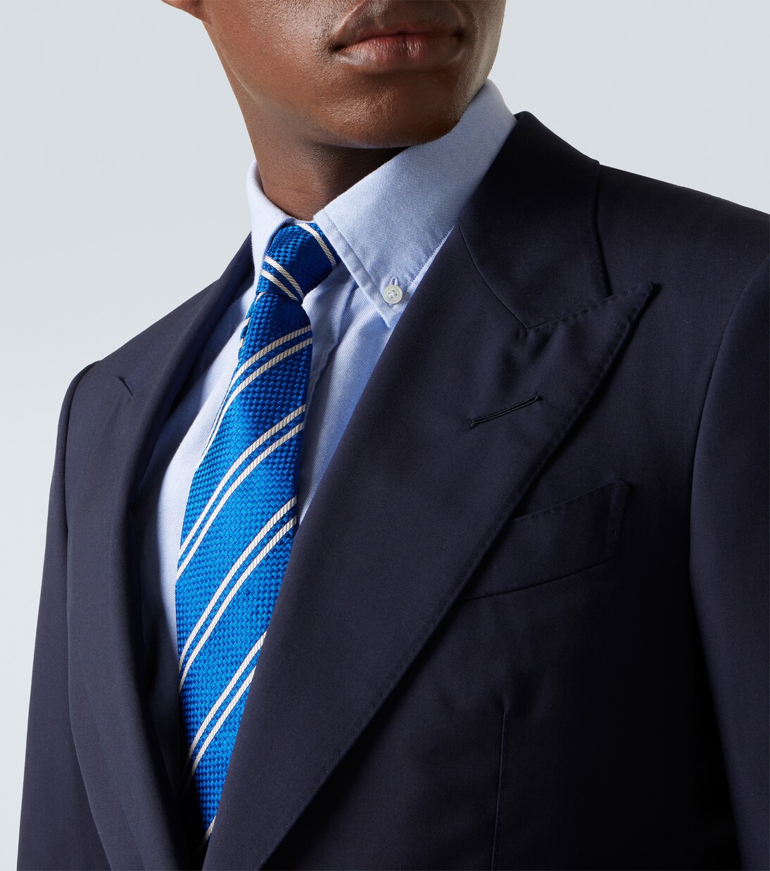 Striped silk twill tie | Tom Ford