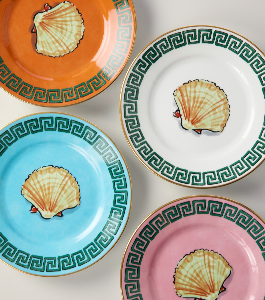 Il Viaggio Di Nettuno set of 4 bread plates by Luke Edward Hall | Ginori 1735