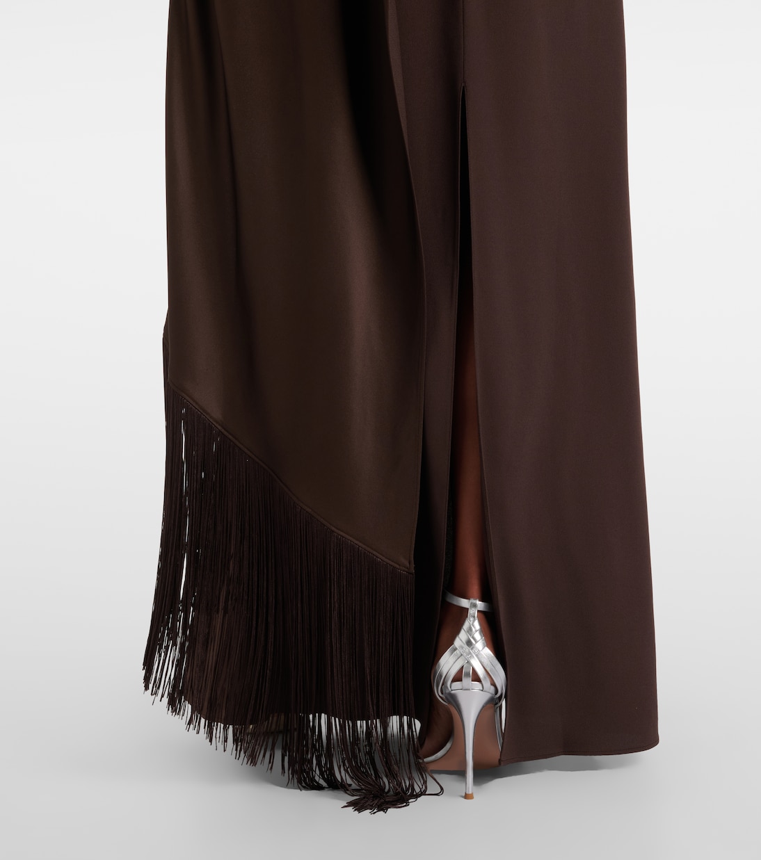 Mounia caped crêpe cady gown | Taller Marmo