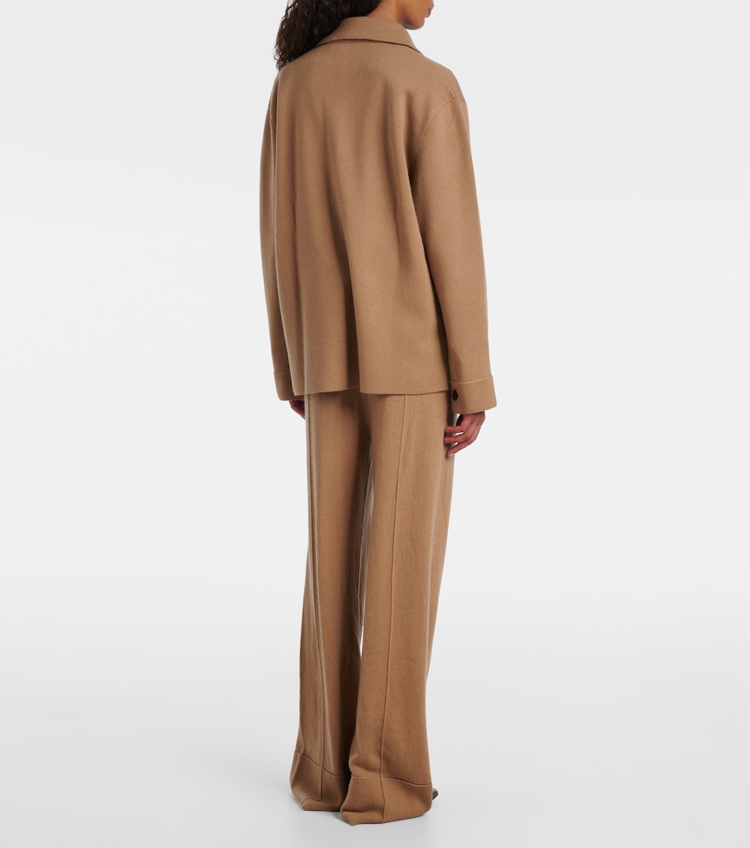 High-rise wool and cashmere wide-leg pants | Jardin des Orangers