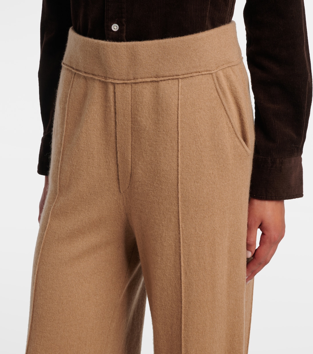 High-rise wool and cashmere wide-leg pants | Jardin des Orangers