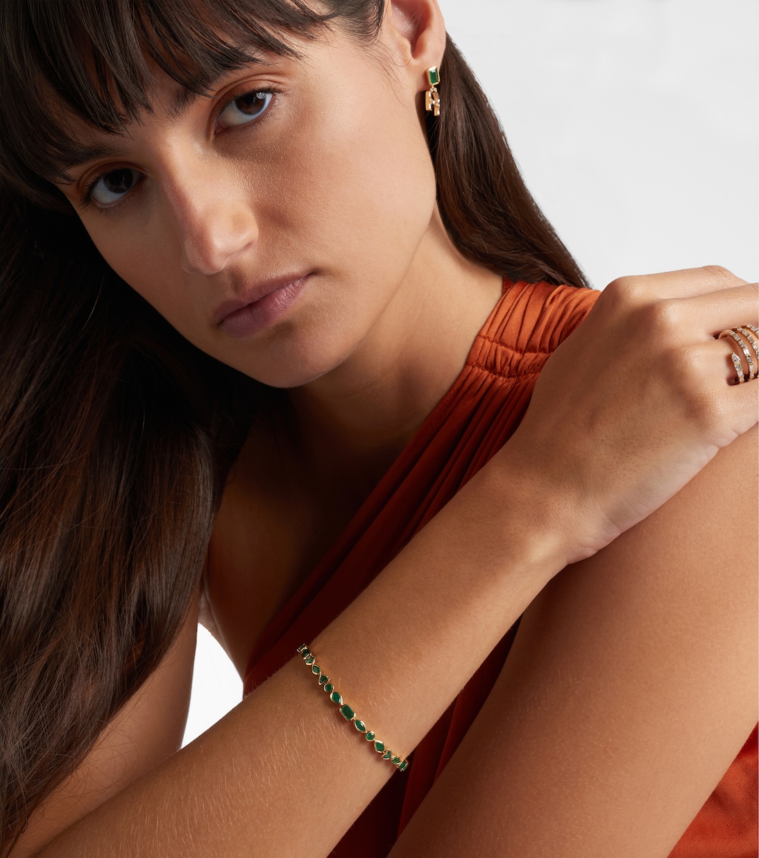 Armband aus 18kt Gelbgold (750/1000) mit Smaragden | Shay Jewelry