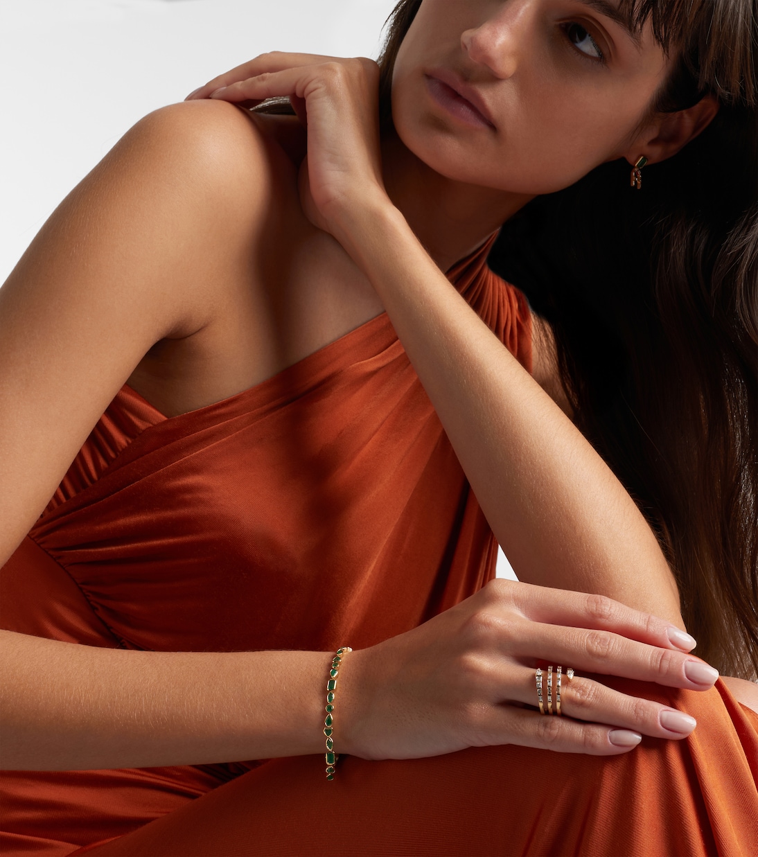 Armband aus 18kt Gelbgold (750/1000) mit Smaragden | Shay Jewelry