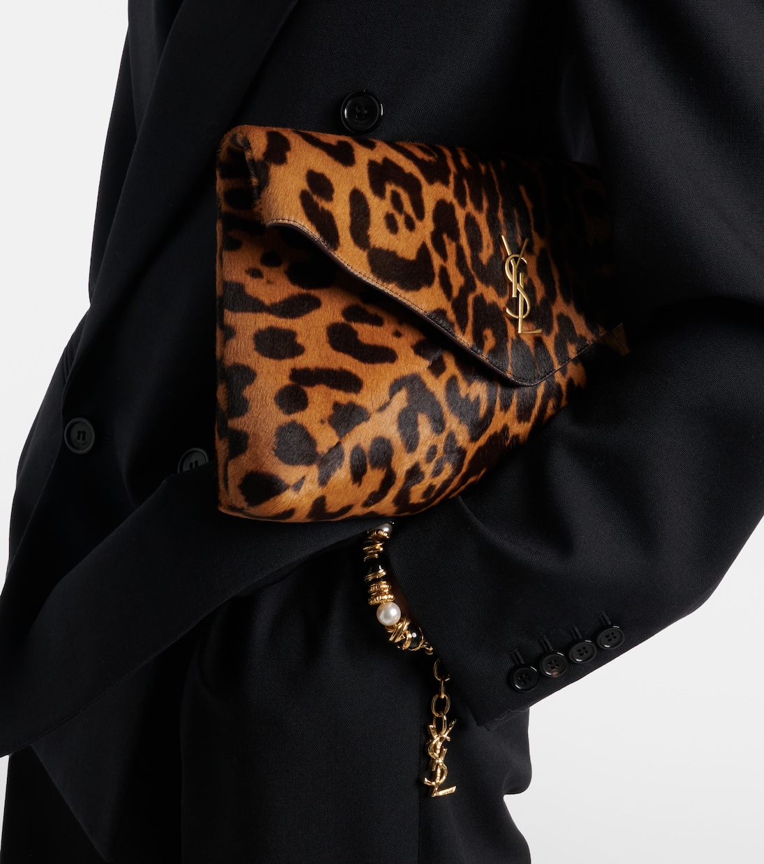 Cassandre Large calf hair clutch | Saint Laurent