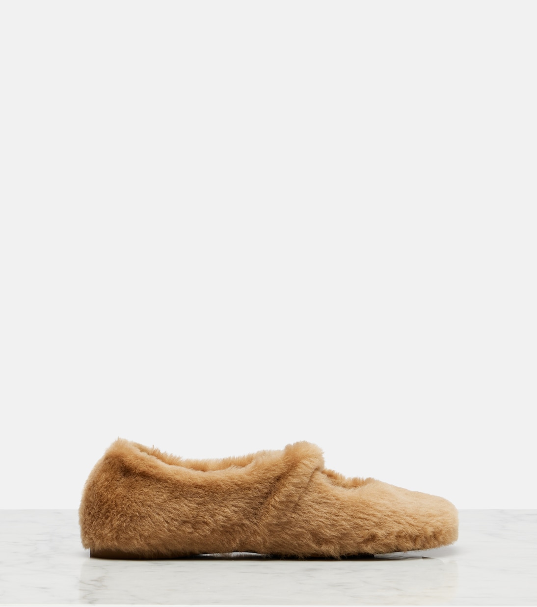 Pebble Soft shearling ballet flats | Loewe