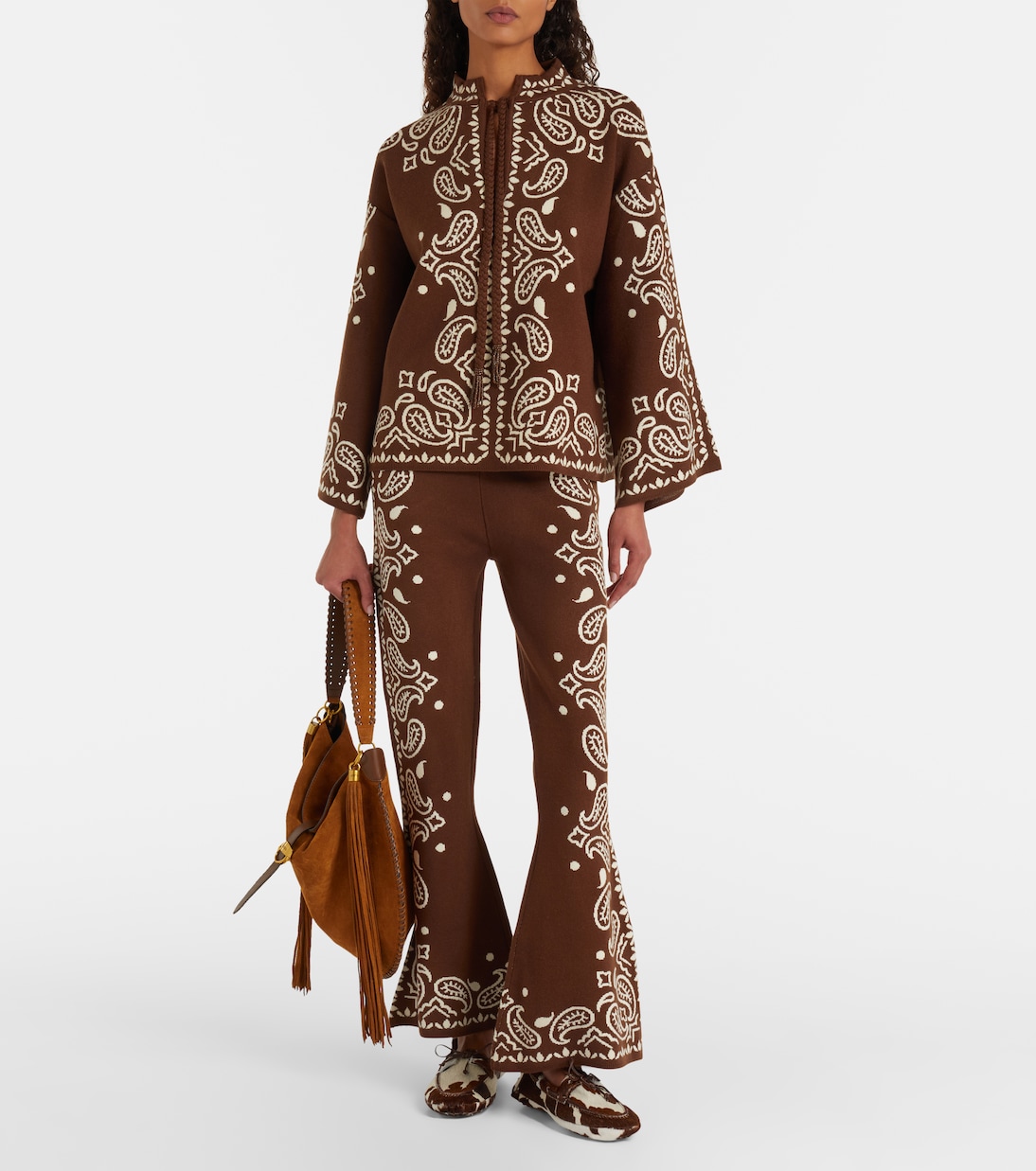 Paisley knitted flared pants | Farm Rio