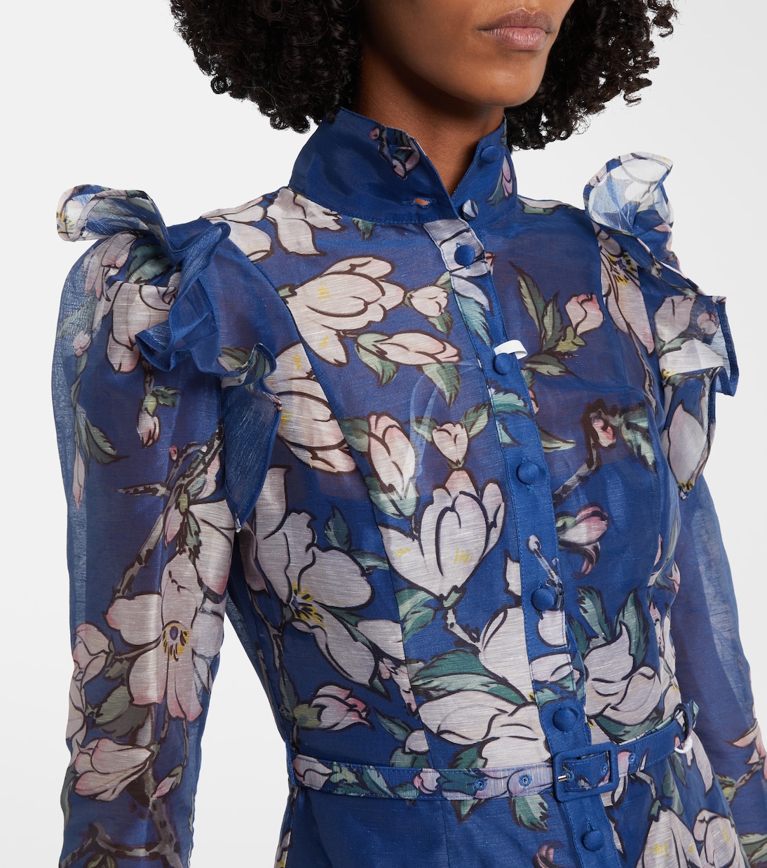 Midikleid Katrina aus einem Leinengemisch | Leo Lin