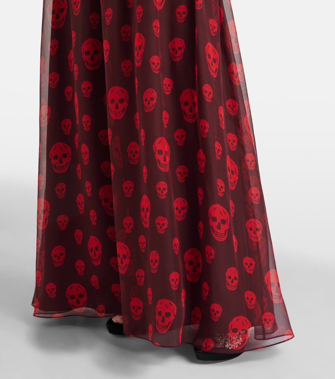 Skull silk maxi dress | McQueen