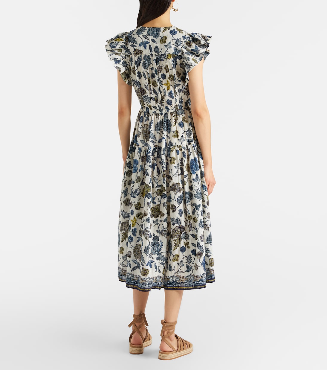 Kairi gathered cotton-blend midi dress | Ulla Johnson