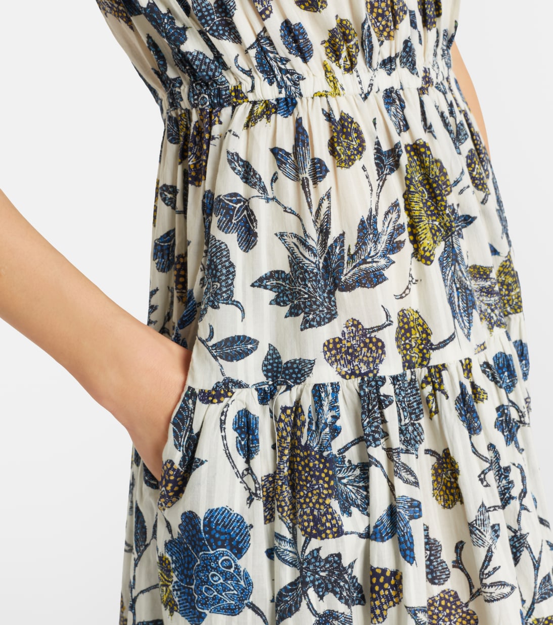 Kairi gathered cotton-blend midi dress | Ulla Johnson
