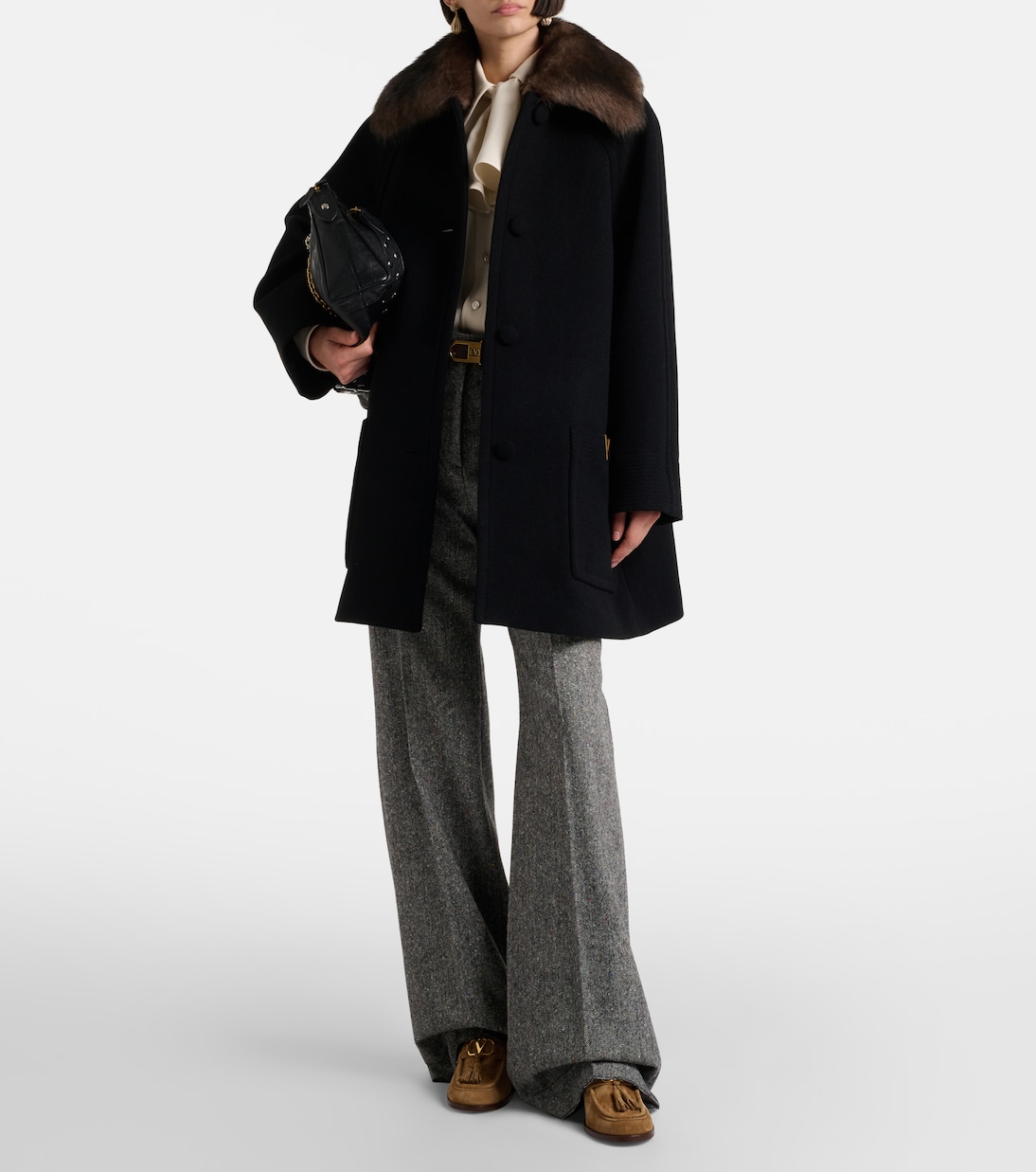 VLogo 60 suede loafer pumps | Valentino Garavani