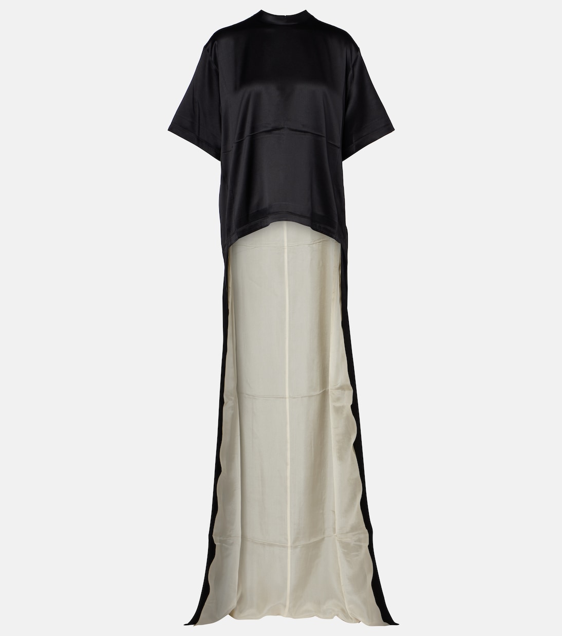 Silk-blend satin T-shirt | Phoebe Philo
