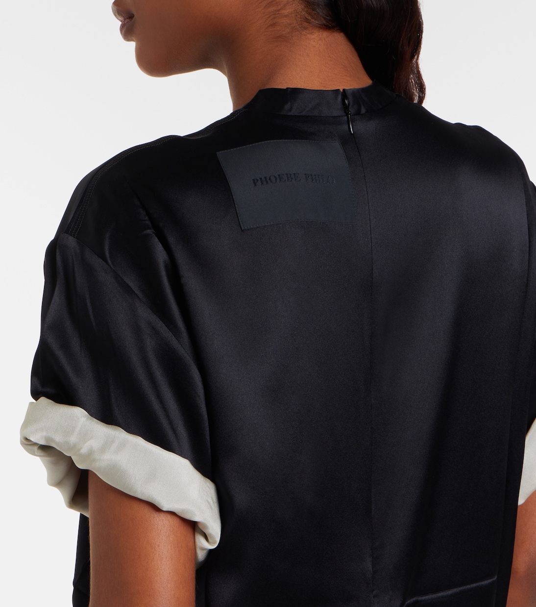 Silk-blend satin T-shirt | Phoebe Philo
