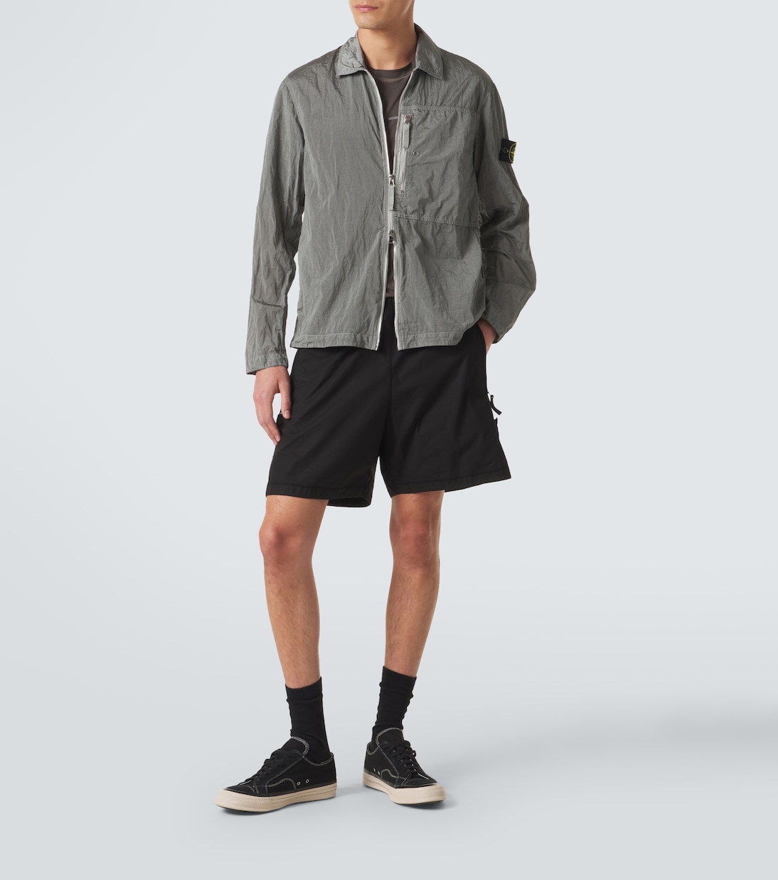 Compass cotton-blend shorts | Stone Island