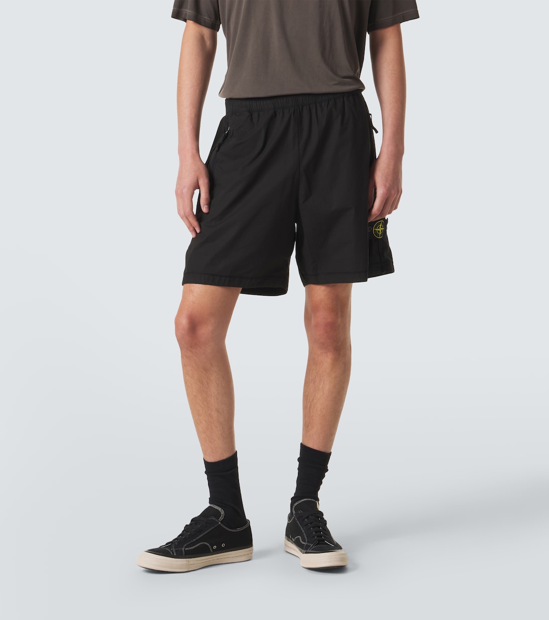 Compass cotton-blend shorts | Stone Island
