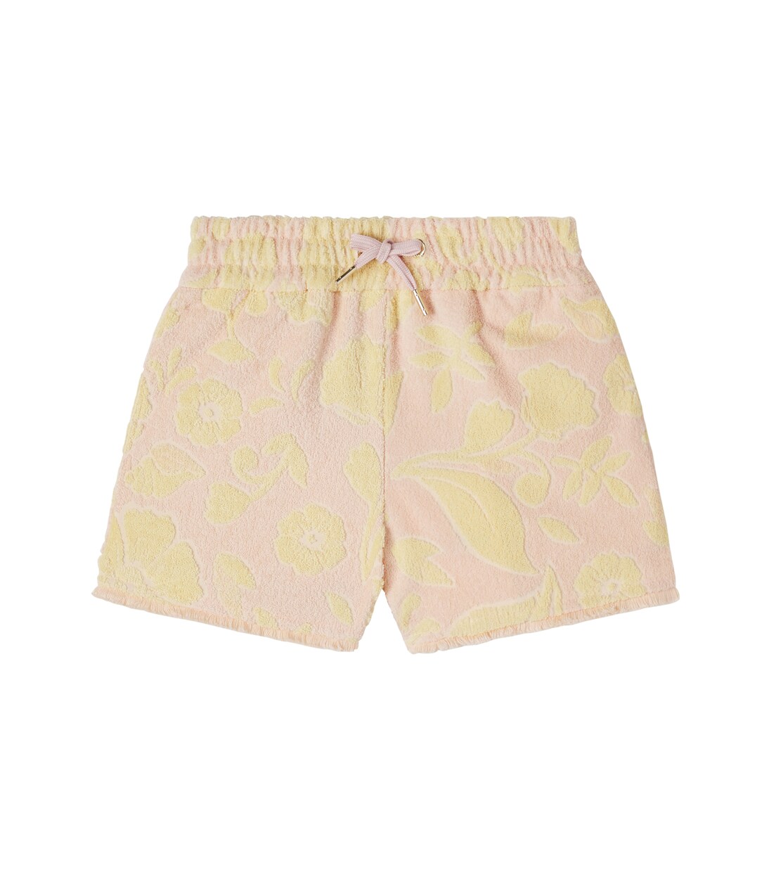 Floral cotton-blend terry shorts | Chloé Kids