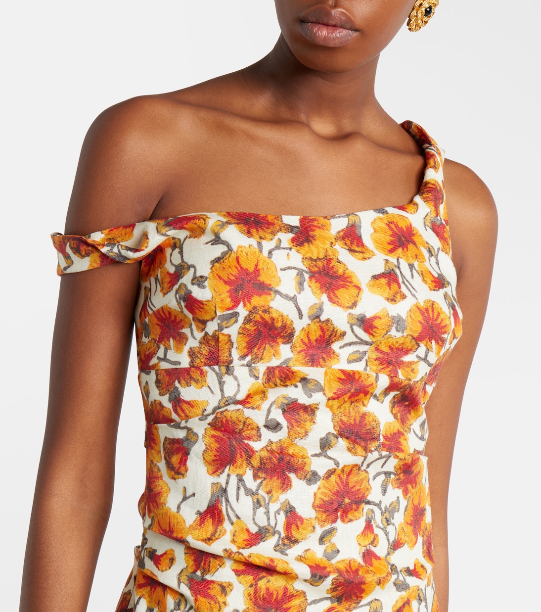 Jara floral linen minidress | SIR