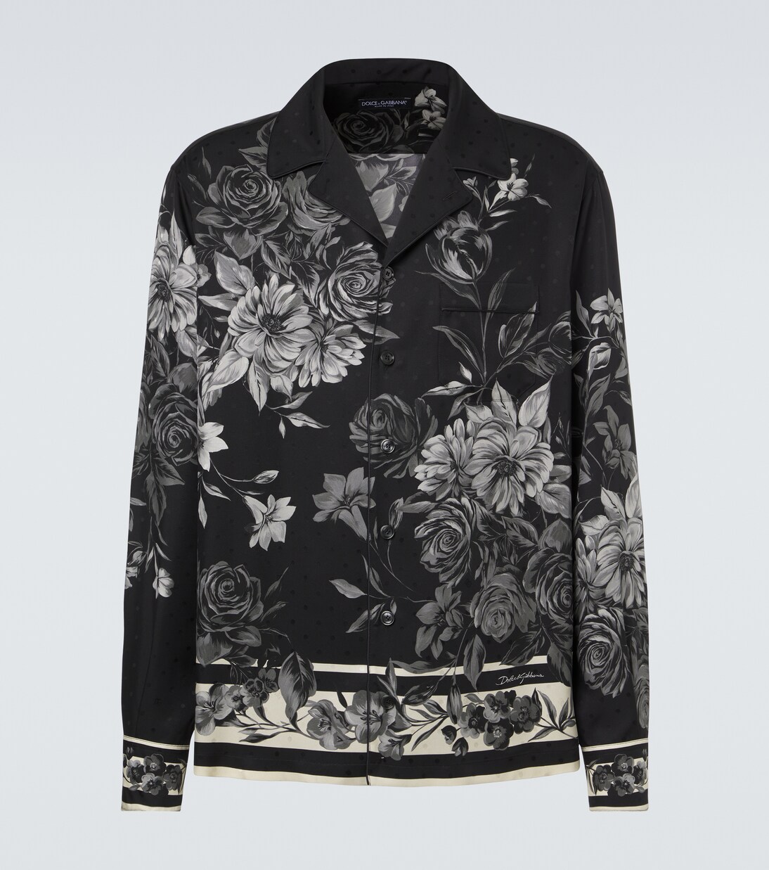 Floral polka-dot silk shirt | Dolce&Gabbana