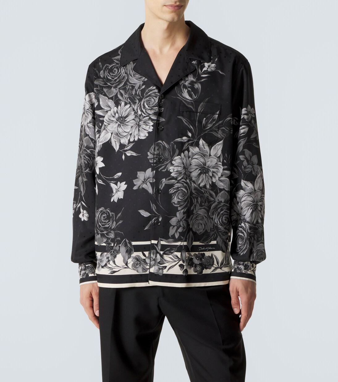 Floral polka-dot silk shirt | Dolce&Gabbana